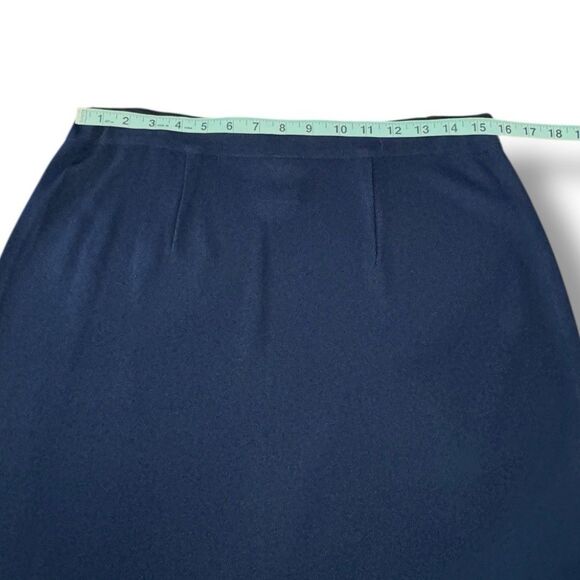 Exclusively Misook Navy Acrylic Striped 2 Pc Skirt Tank Top Office Women’s Sz L - Picture 13 of 16